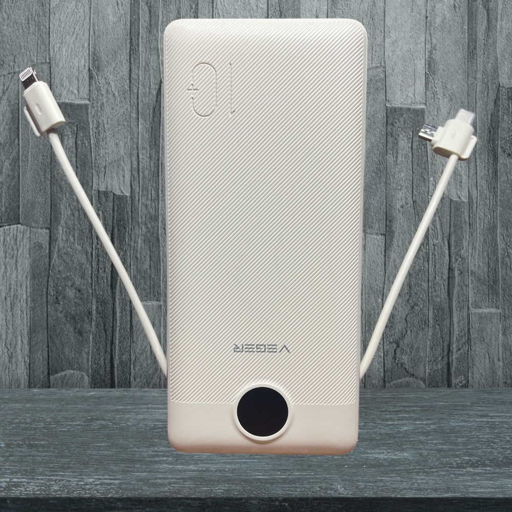Veger Portable Charger Power Bank V1115 10000mAh - White - Like New - No Box